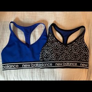 Two New Balance Pace Sports Bras, Size M